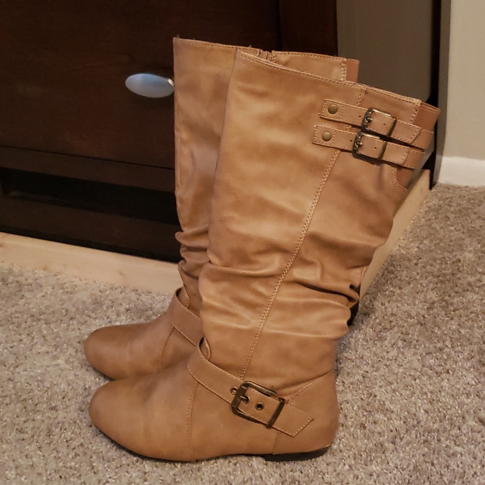 Leather boots